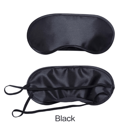 Soft Comfortable Sleeping Eye Mask with Adjustable Strap (Black) - THELOOTSALE