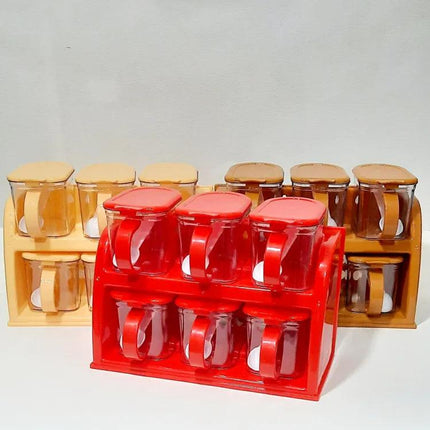 SRH Acrylic Topsy Spice Jar set with Rack - THELOOTSALE