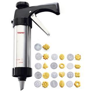 Stainless Steel Cookie Syringe Extruder Nozzles Sets Cake Cream Decorating Gun DIY Pastry Press Maker Kitchen Baking Accessories - THELOOTSALE