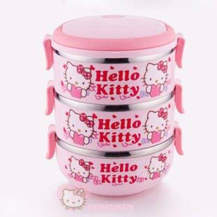 Stainless Steel Hello kitty Kids lunch box - THELOOTSALE