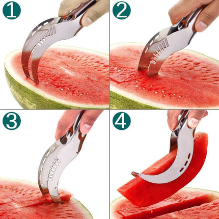 Stainless Steel Watermelon Slicer Corer Outdoor Fruit Cutter Knife - THELOOTSALE