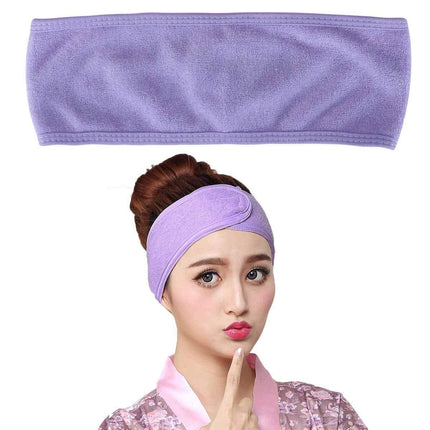 Stretchable Poly Cotton Elasticized Women Soft Shower Makeup Face Spa Washing Hair Headband - THELOOTSALE