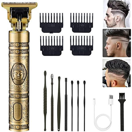 T9 Vintage Rechargeable Cordless Steel Body Hair Beard Trimmer Clipper Styler - THELOOTSALE