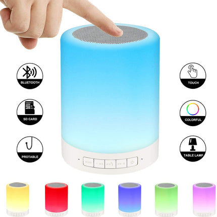 USB Rechargeable LED Touch Lamp Wireless HiFi Stereo Bass Bluetooth Speaker - THELOOTSALE