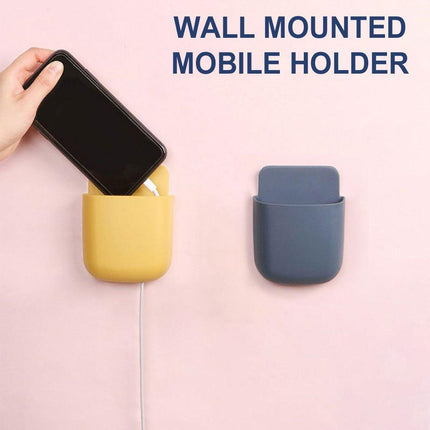Wall-Mounted Mobile Phone Charging TV AC Remote Storage Box Holder - THELOOTSALE