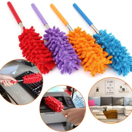 Washable Dusters for Cleaning, Dusting Brush Telescoping Microfiber Duster Extendable 11-30 inch Cleaning Dust Home Office Car Tool Detachable, Wet or Dry Use - THELOOTSALE