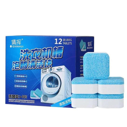 Washing Machine Cleaner Descaler 12Pcs Deep Cleaning Tablets For Front Loader & Top Load Washer Laundry - THELOOTSALE