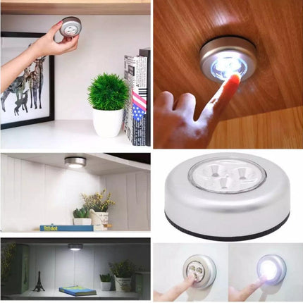 Wireless Self-Adhesive One-Touch LED Tap Light | Automatic LED Light for Storage Room | Soft LED Night Light for Kids Room | Self Adhesive LED Lamp for Room Décor - THELOOTSALE