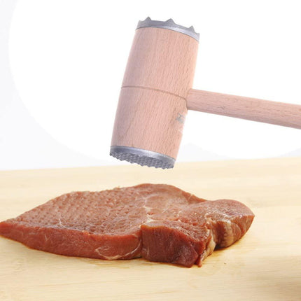 Wooden Double-Sided Meat Steak Tenderizer Mallet Hammer - THELOOTSALE